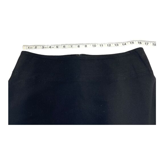 Josephine Chaus A-Line Skirt Women's 12 Black Lined Polyester Stretch Back Slit - Picture 5 of 7